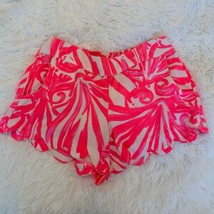 Lilly Pulitzer Pink and White Patterned Shorts